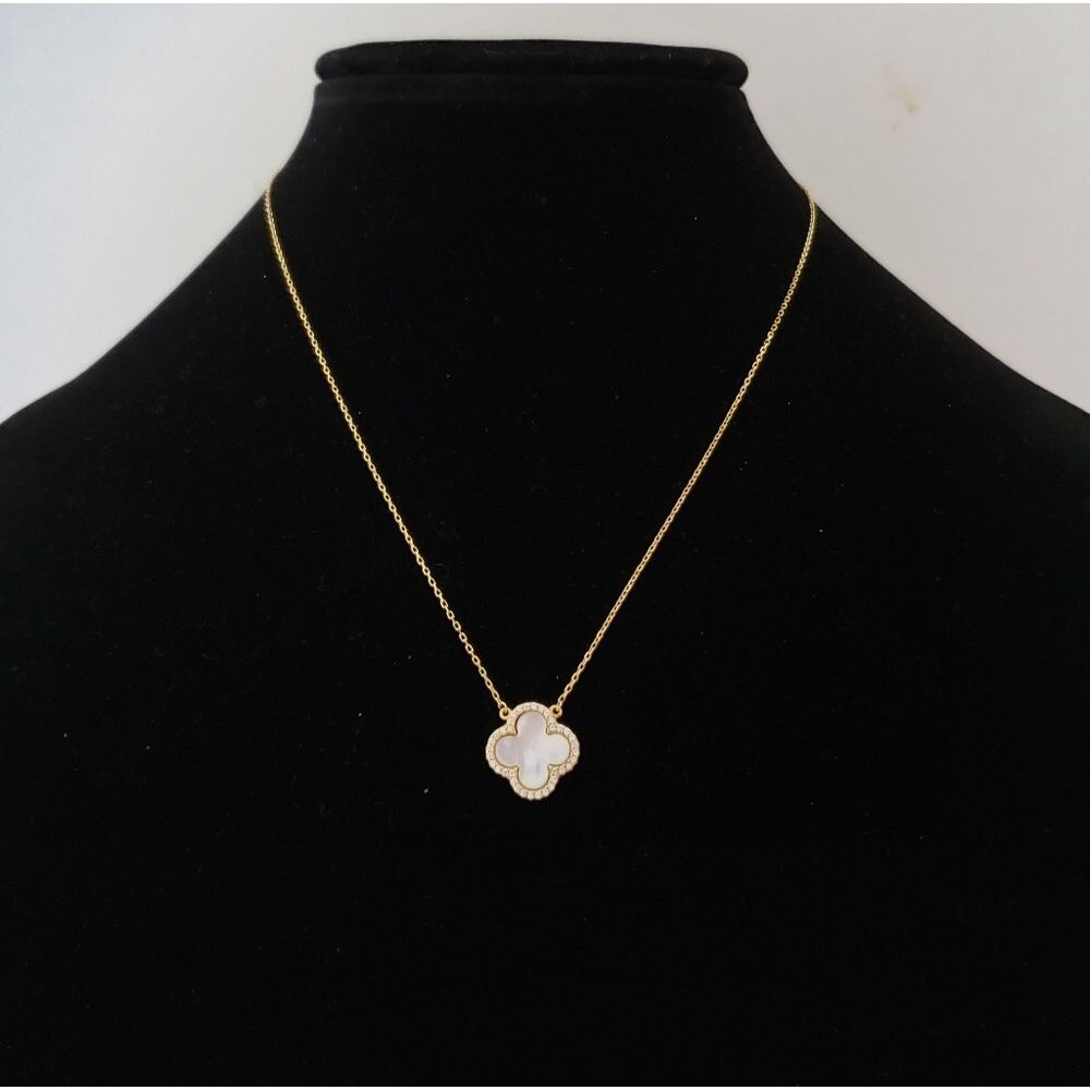 Rachel Zoe Sterling Silver Clover Necklace - Picture 2 of 4